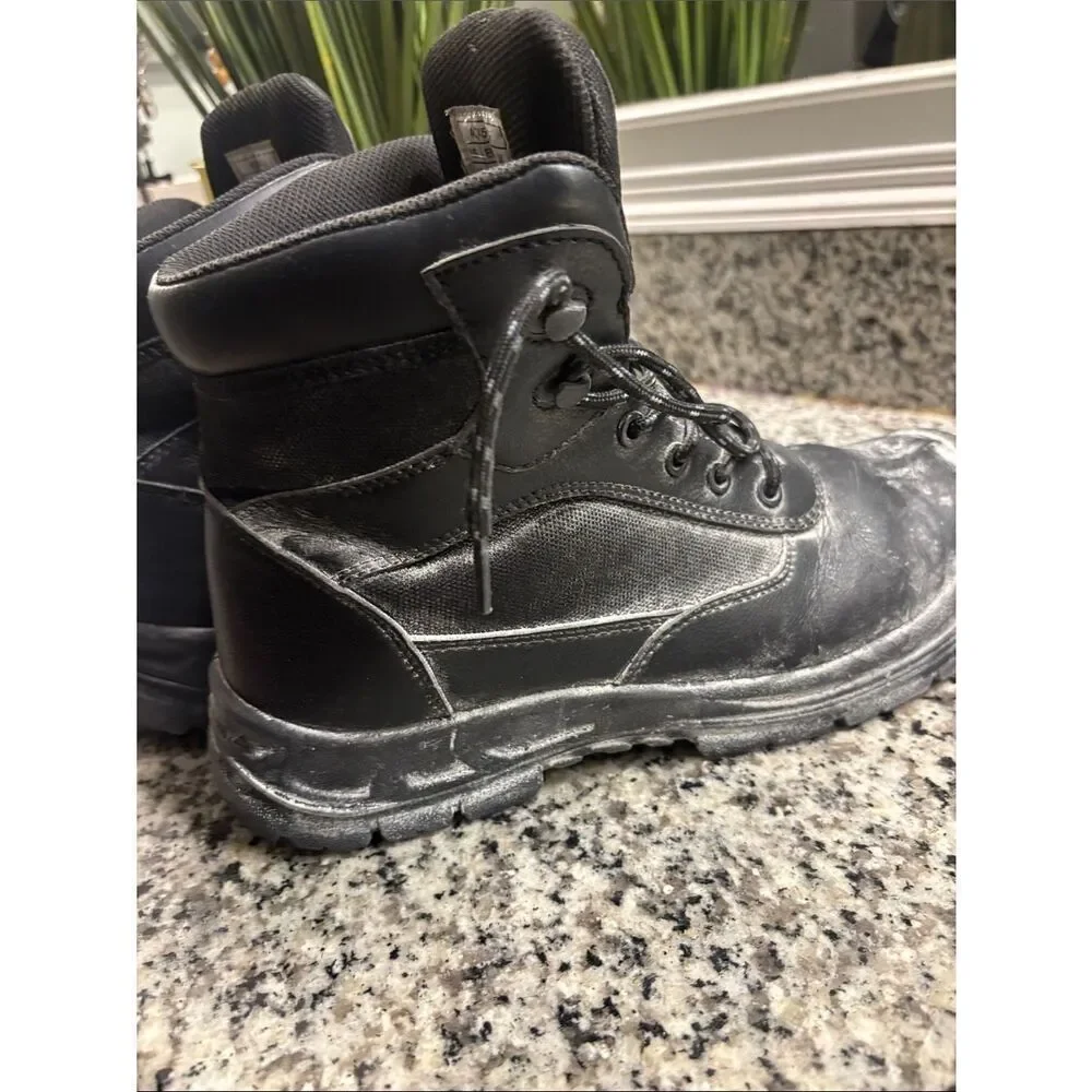 Black Men's Work Boots - Durable All-Weather Safety Boots